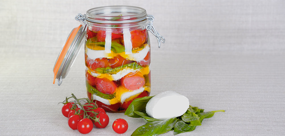 Tomates mozzarella à l'huile d'olive