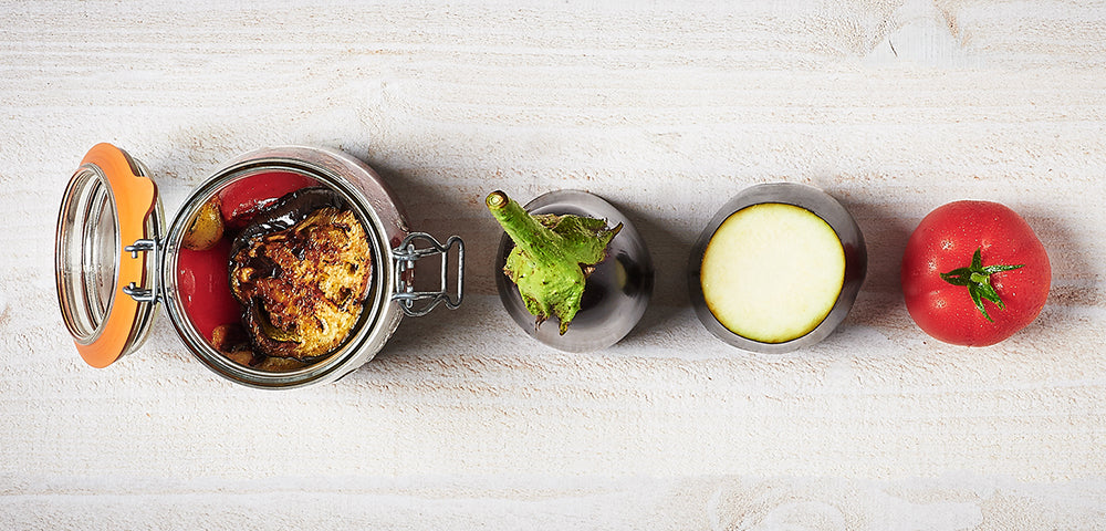 Aubergines à l'orientale en conserve