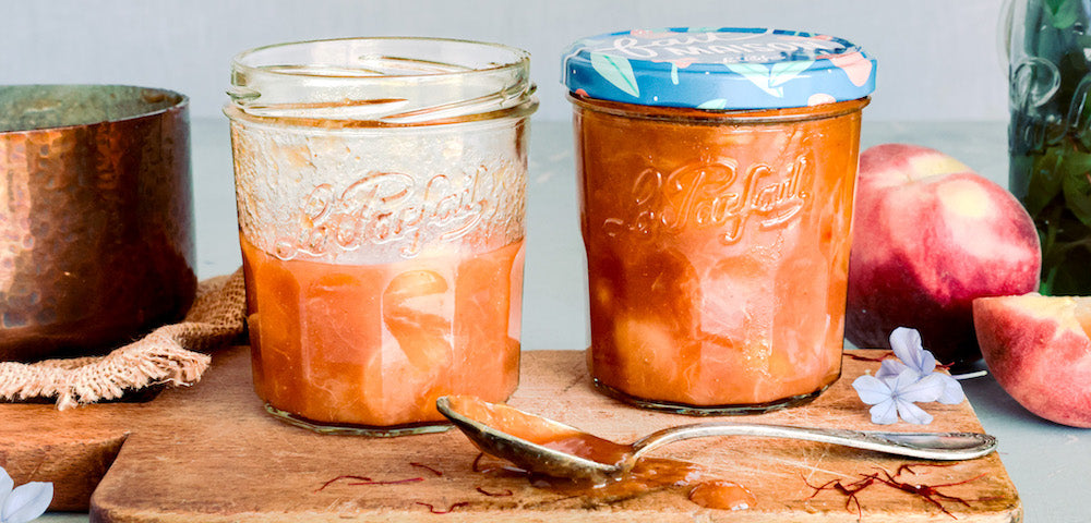 Confiture de pêche et de safran