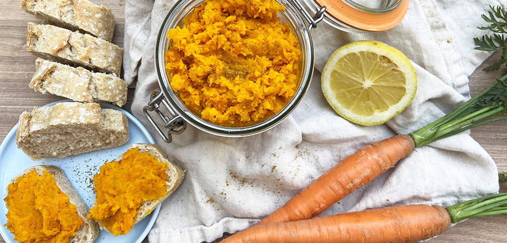 Tartinade de carottes, cumin et citron