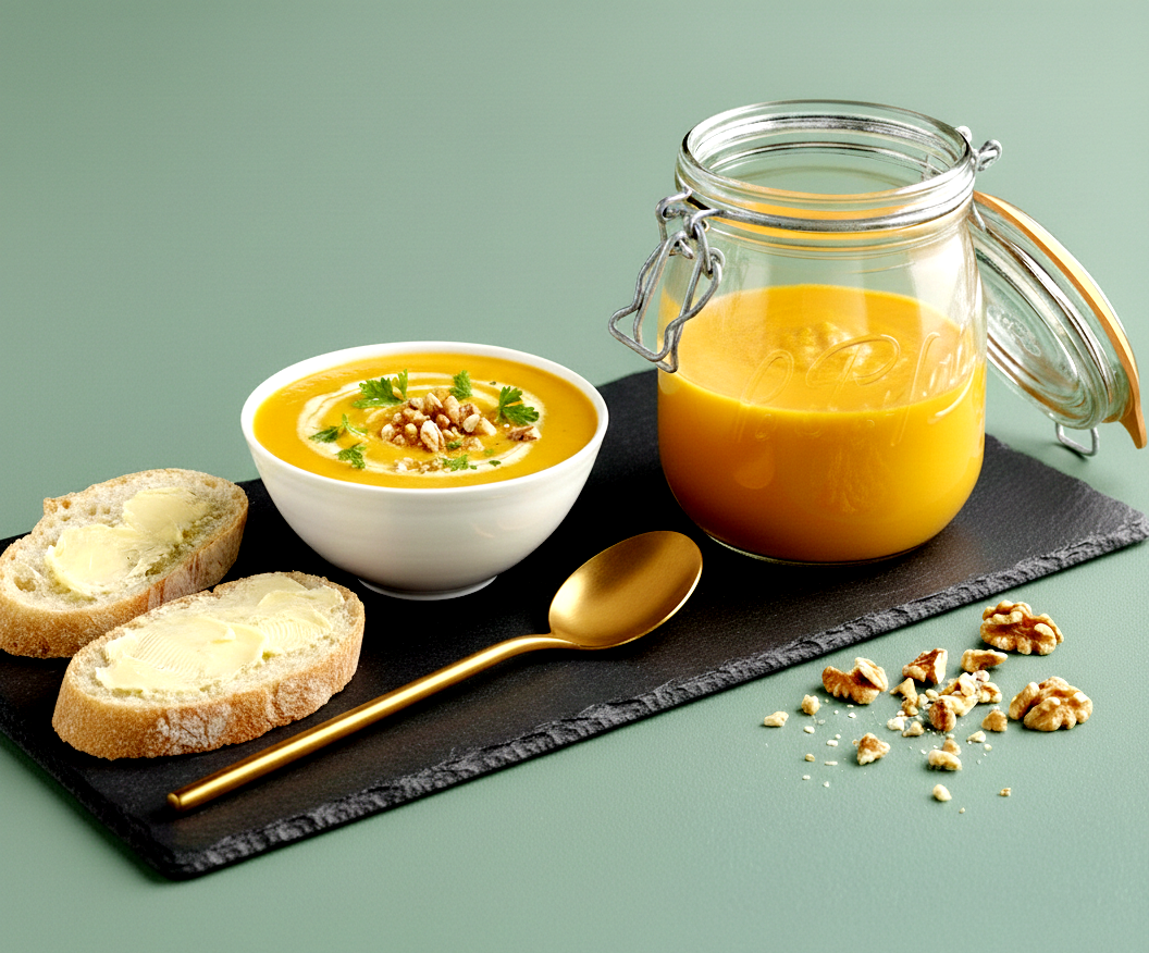 Soupe de butternut en conserve