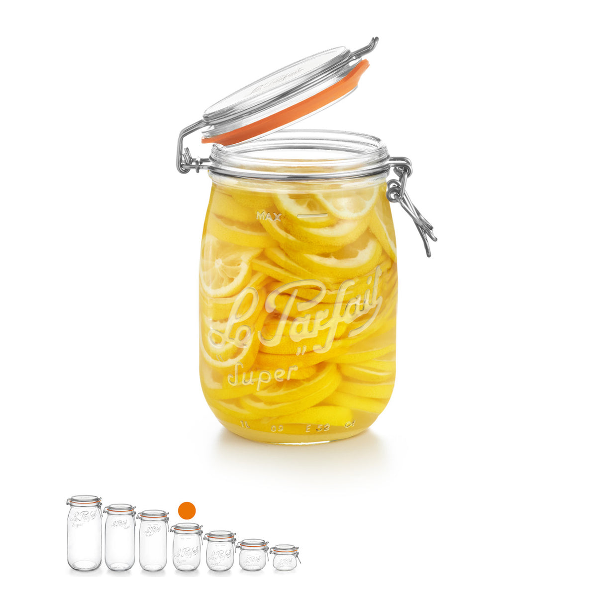 Pot Le Parfait Super 1 L - Gevuld met citroenen