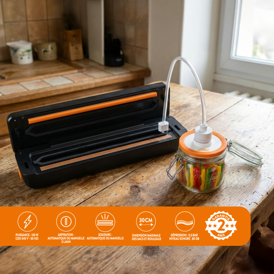 Compacte 130 watt vacuümverpakkingsmachine Le Parfait®