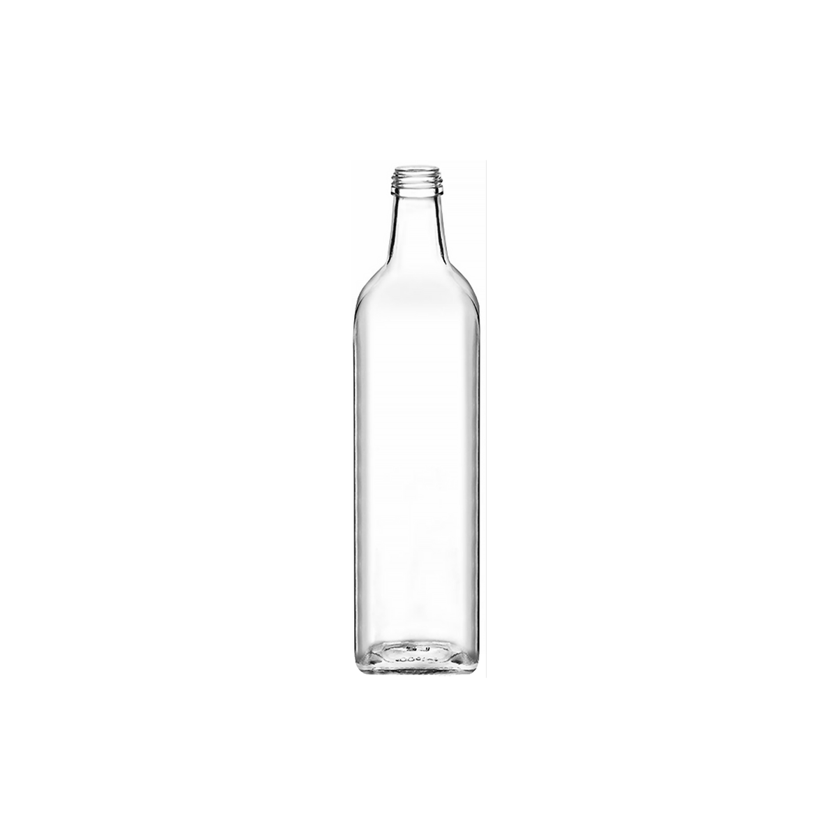 Vierkante Marasca-flessen in wit glas