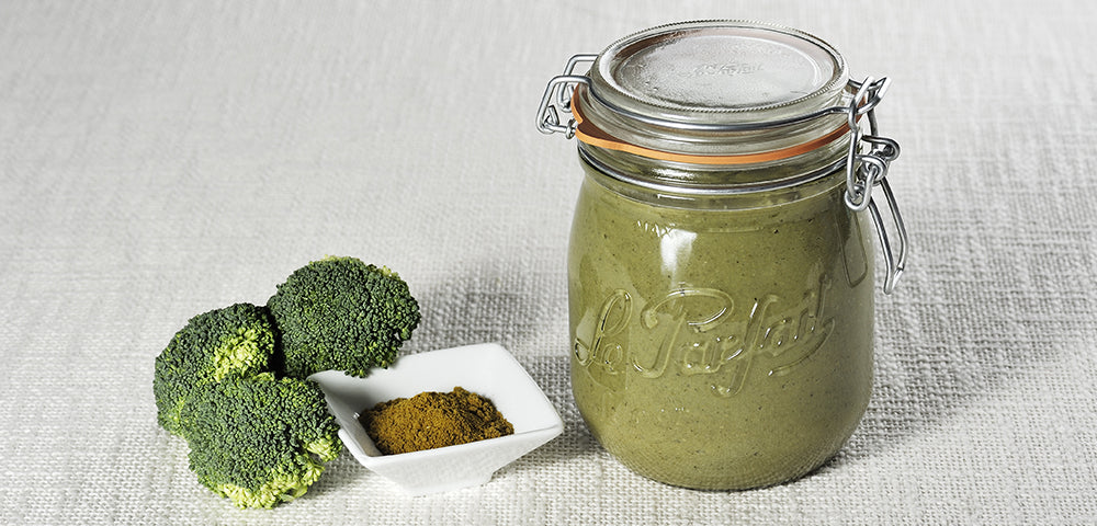 Purée de brocolis au cumin en conserve