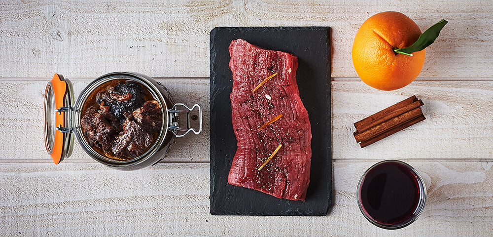 Bœuf à l'orange et aux épices en conserve