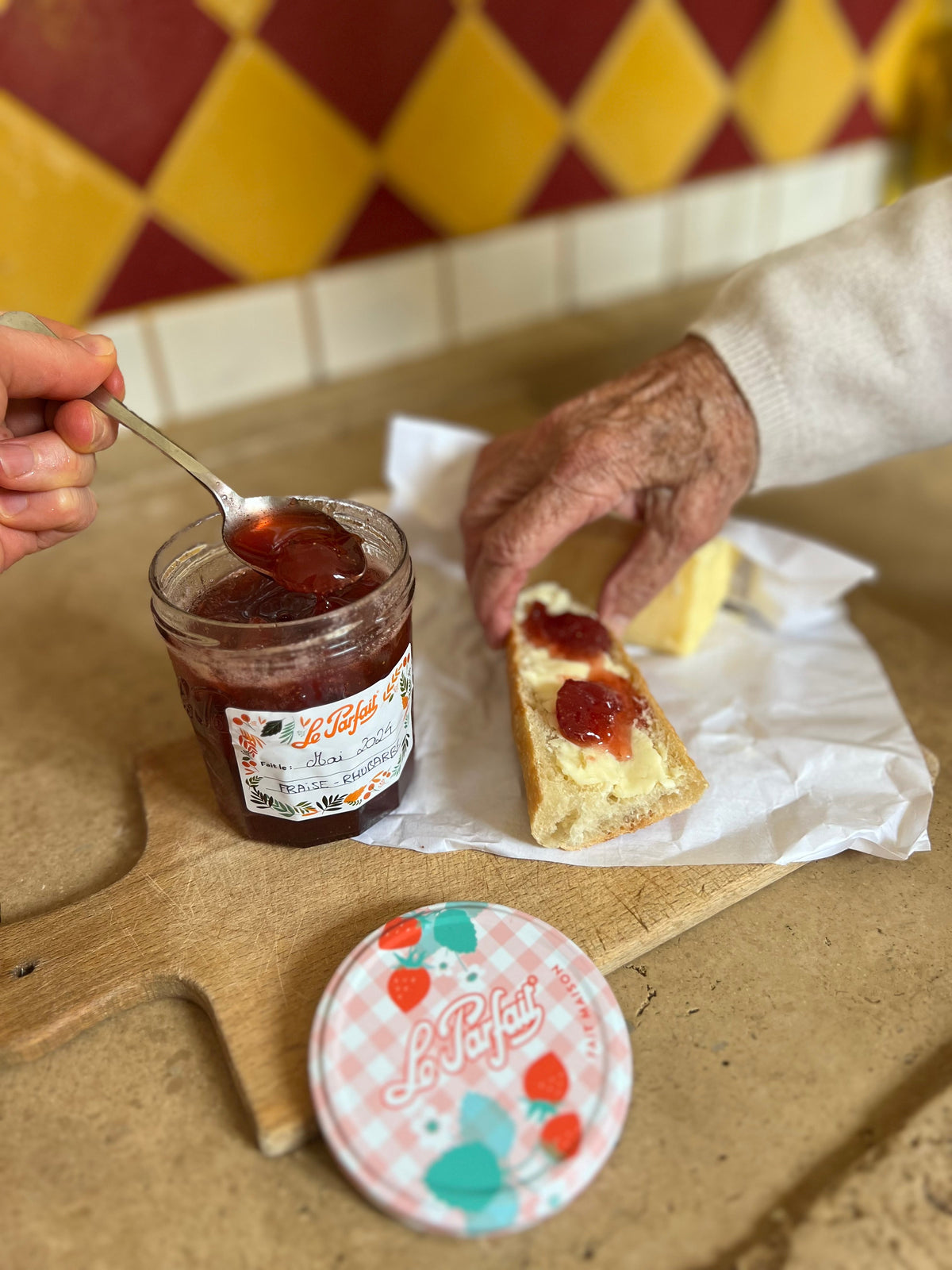 Confiture fraise et rhubarbe