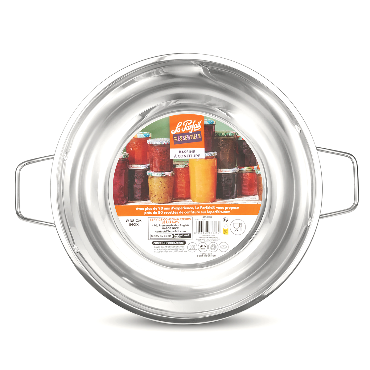 38 cm Edelstahl -Marmeladenbecken - 9L - Alle Lichter - das perfekte ~ Essentials