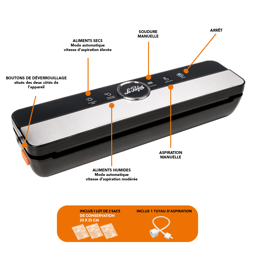 Compacte 130 watt vacuümverpakkingsmachine Le Parfait®