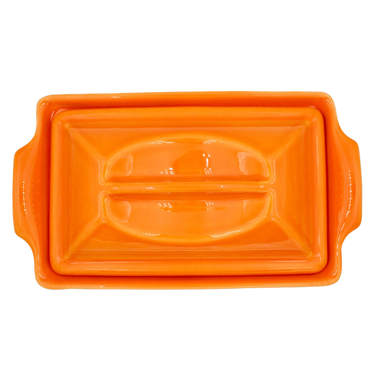 Emaillierte Terrakotta -Terrine - rechteckig - 0,6 l