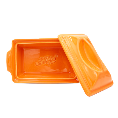Enameled terracotta terrine - rectangular - 0.6 l