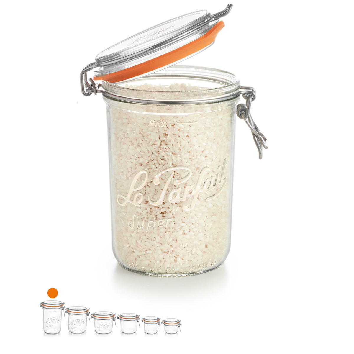 Terrine Le Parfait Super 1000 g – Gefüllt mit Reis