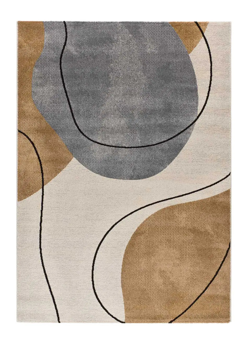 Atticgo Alfombra con formas orgánicas New York 12795 Beige y Gris