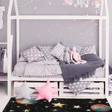 Alfombra infantil con planetas Toys 22984 Negro ambiente | Atticgo