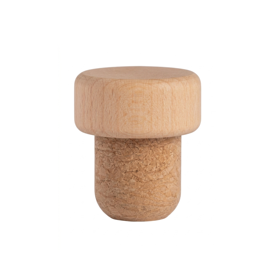 Alchemist rumflessenstop - Hout en kurk
