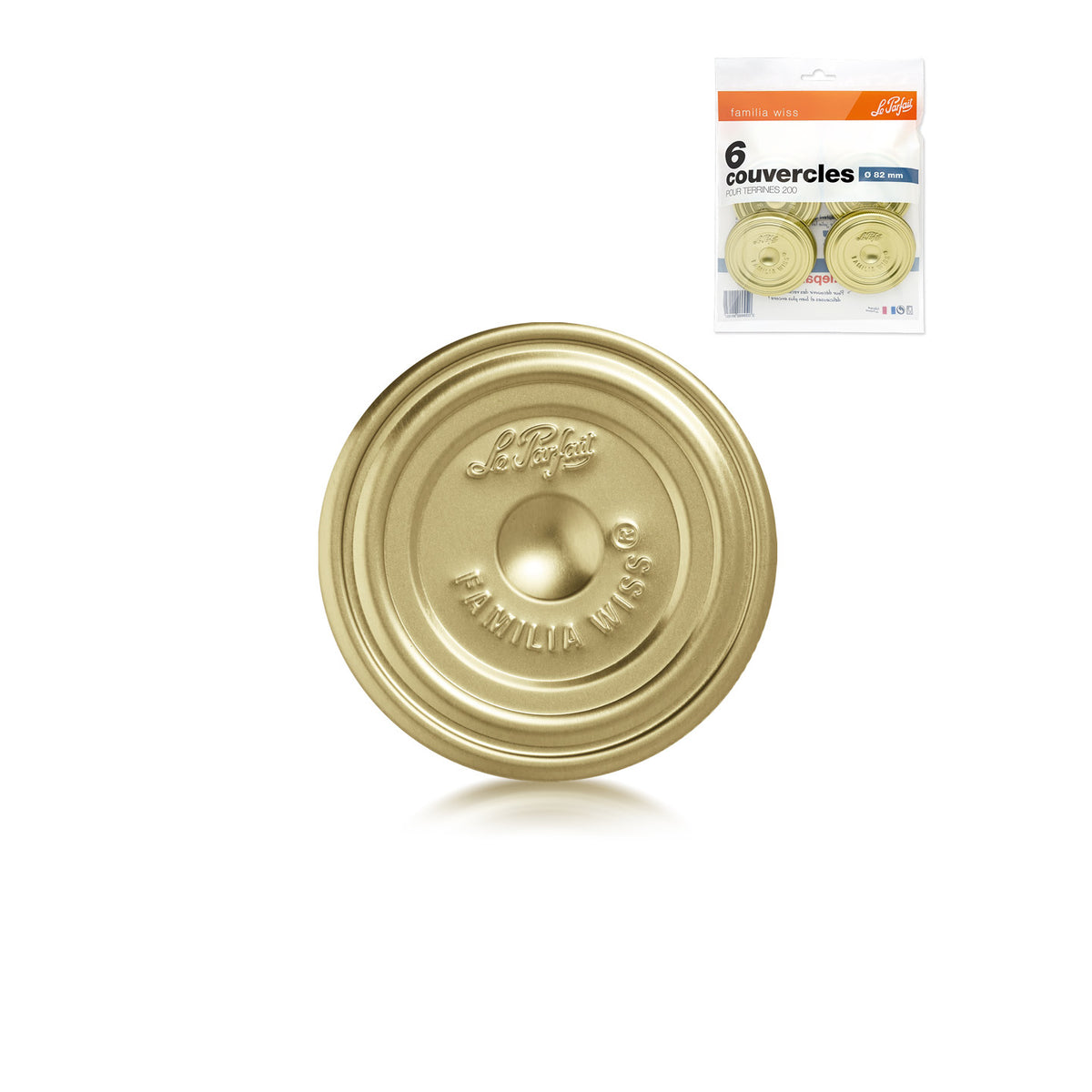 Familia Wiss Deckel – Beutel mit 6 Stück – ø 82 mm 